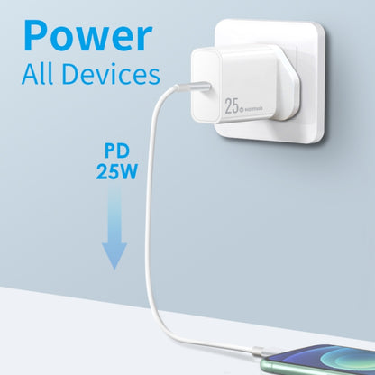 NORTHJO NOPD2501 PD 25W USB-C / Type-C Single Port Fast Charger, Plug Type:UK Plug(White) - USB Charger by NORTHJO | Online Shopping South Africa | PMC Jewellery | Buy Now Pay Later Mobicred