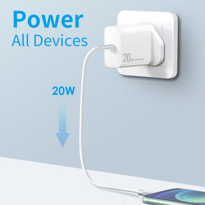 NORTHJO NOPD2001 PD 20W USB-C / Type-C Single Port Fast Charger, Plug Type:UK Plug(White) - USB Charger by NORTHJO | Online Shopping South Africa | PMC Jewellery | Buy Now Pay Later Mobicred