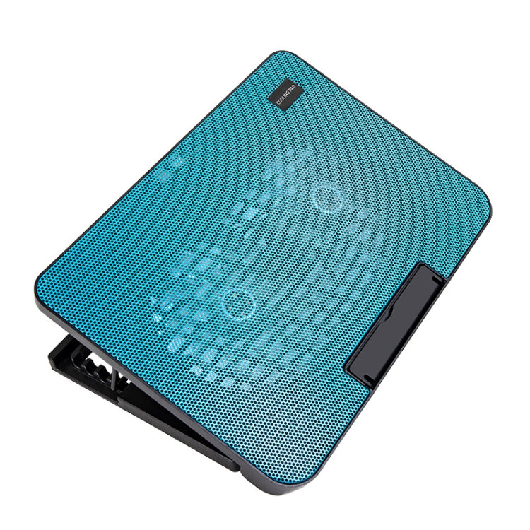 N99 USB Dual Fan Hollow Carved Design Heat Dissipation Laptop Cooling Pad(Blue) - Cooling Pads by PMC Jewellery | Online Shopping South Africa | PMC Jewellery | Buy Now Pay Later Mobicred