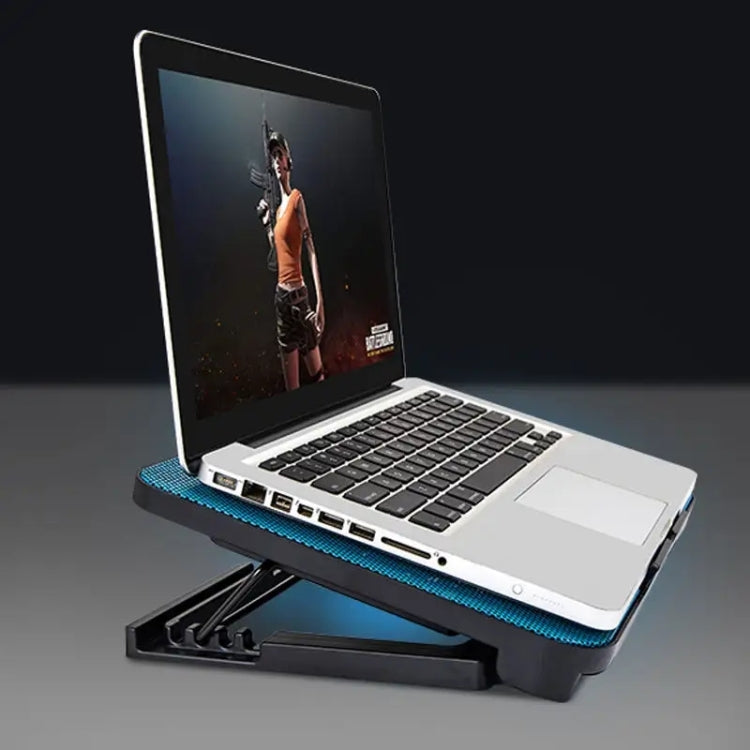 N99 USB Dual Fan Hollow Carved Design Heat Dissipation Laptop Cooling Pad(Red) - Cooling Pads by PMC Jewellery | Online Shopping South Africa | PMC Jewellery | Buy Now Pay Later Mobicred