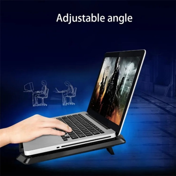 S200 Dual Silent Cooling Fan Portable Slim Notebook Cooling Pad for Laptop(Black) - Cooling Pads by PMC Jewellery | Online Shopping South Africa | PMC Jewellery | Buy Now Pay Later Mobicred