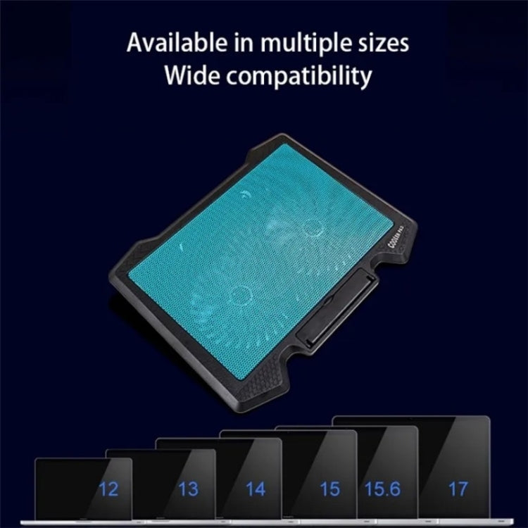 S200 Dual Silent Cooling Fan Portable Slim Notebook Cooling Pad for Laptop(Black) - Cooling Pads by PMC Jewellery | Online Shopping South Africa | PMC Jewellery | Buy Now Pay Later Mobicred