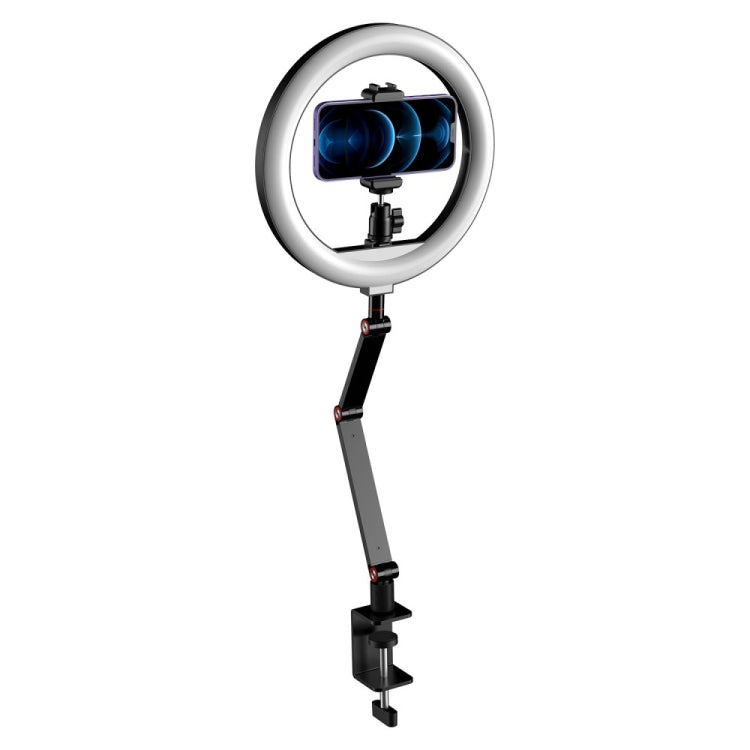 Apexel FL20 10 Inch LED Ring Light Foldable Metal Swing Arm Desk Lamp with Stand & Phone Holder - free shipping - PMC Jewellery - Order now!