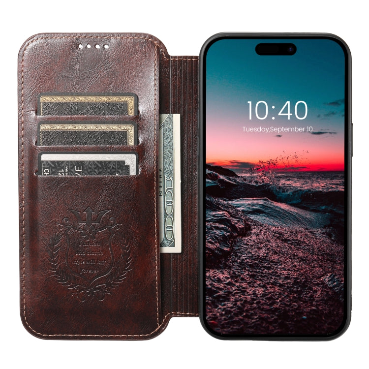 For iPhone 12 Pro Max Suteni J05 Leather Magnetic Magsafe Phone Case(Brown) - iPhone 12 Pro Max Cases by Suteni | Online Shopping South Africa | PMC Jewellery | Buy Now Pay Later Mobicred