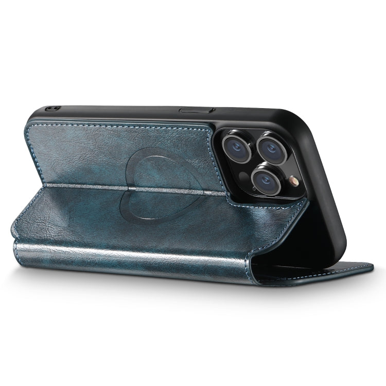 For iPhone 14 Pro Suteni J05 Leather Magnetic Magsafe Phone Case(Blue) - iPhone 14 Pro Cases by Suteni | Online Shopping South Africa | PMC Jewellery | Buy Now Pay Later Mobicred