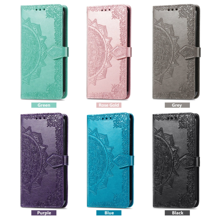 For Blackview A85 Mandala Flower Embossed Leather Phone Case(Blue) - More Brand by PMC TechLife | Online Shopping South Africa | PMC TechLife | Buy Now Pay Later Mobicred
