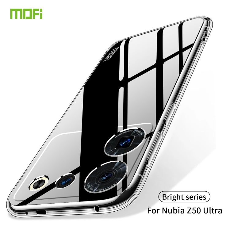 For ZTE Nubia Z50 Ultra MOFI Ming Series Ultra-thin TPU Phone Case(Transparent) - ZTE Cases by MOFI | Online Shopping South Africa | PMC Jewellery