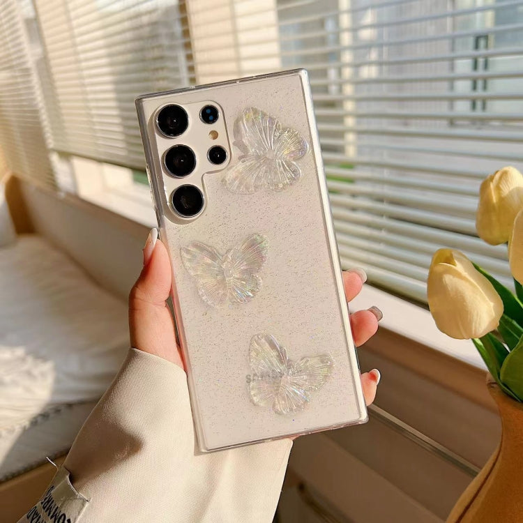 For Samsung Galaxy S22+ 5G Clear Crystal Butterflies TPU Phone Case(Transparent) - Galaxy S22+ 5G Cases by PMC TechLife | Online Shopping South Africa | PMC TechLife | Buy Now Pay Later Mobicred