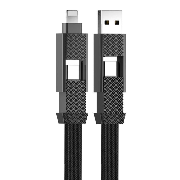 ENKAY ENK-CB134 4-in-1 60W USB-A / Type-C to 8 Pin / Type-C Nylon Braided Magnetic Fast Charging Data Cable, Cable Length:0.15m - Multifunction Cable by ENKAY | Online Shopping South Africa | PMC Jewellery | Buy Now Pay Later Mobicred