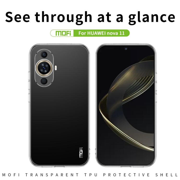 For Huawei nova 11 4G MOFI Ming Series Transparent Ultra-thin TPU Phone Case - Huawei Cases by MOFI | Online Shopping South Africa | PMC Jewellery