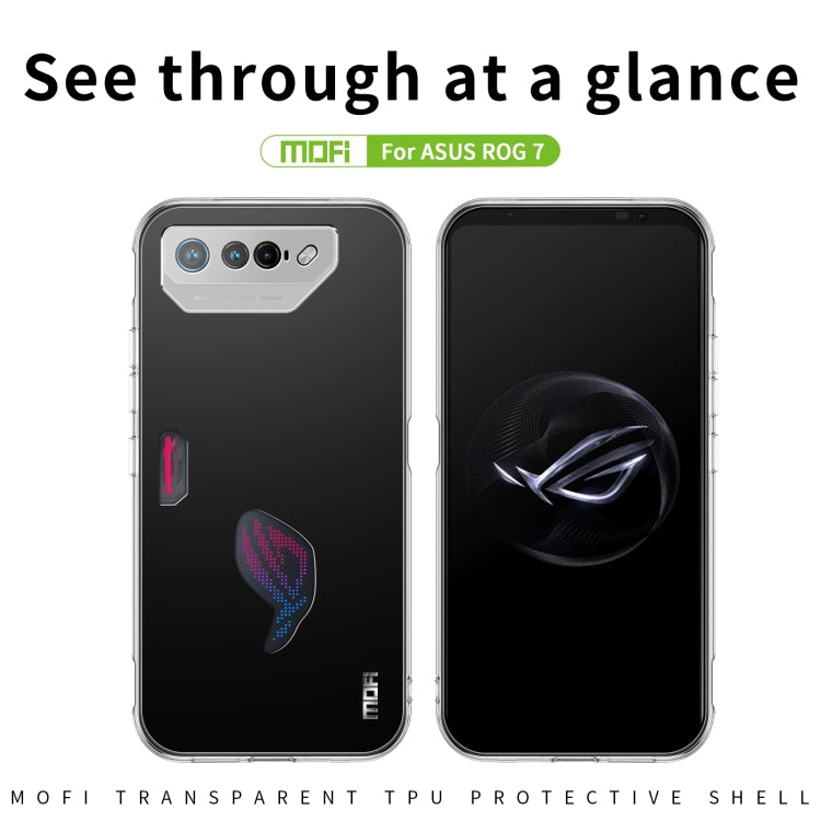 For ASUS ROG Phone 7 MOFI Ming Series Ultra-thin TPU Phone Case(Transparent) - ASUS Cases by MOFI | Online Shopping South Africa | PMC TechLife | Buy Now Pay Later Mobicred