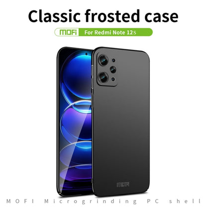 For?Redmi Note 12S MOFI Micro-Frosted PC Ultra-thin Hard Phone Case(Black) - Xiaomi Cases by MOFI | Online Shopping South Africa | PMC Jewellery