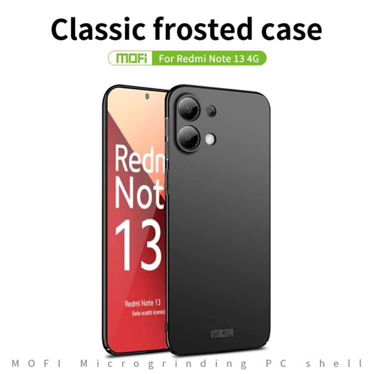 For Xiaomi Redmi Note 13 4G MOFI Micro-Frosted PC Ultra-thin Hard Phone Case(Red) - Note 13 Cases by MOFI | Online Shopping South Africa | PMC Jewellery