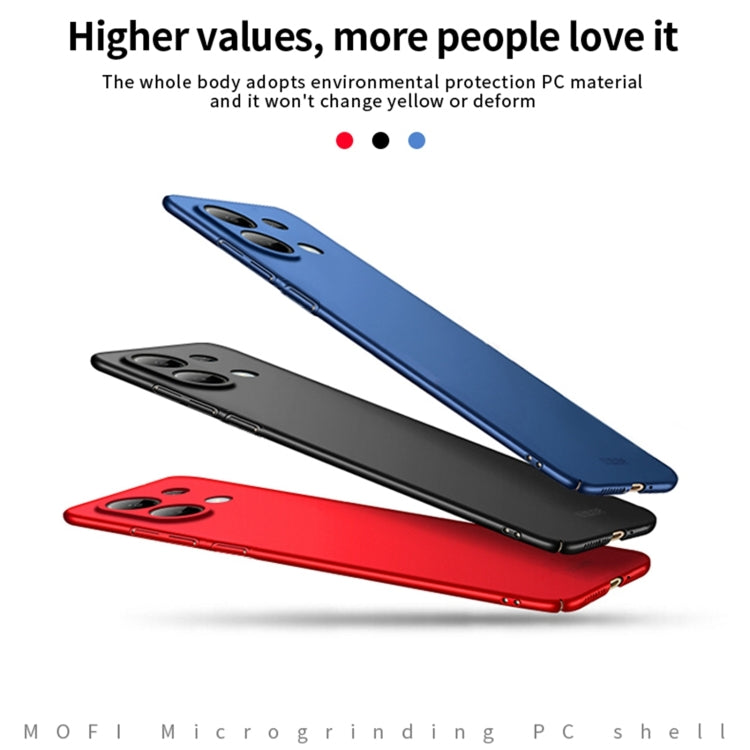 For Xiaomi Redmi Note 13 Pro 4G MOFI Micro-Frosted PC Ultra-thin Hard Phone Case(Blue) - Note 13 Pro Cases by MOFI | Online Shopping South Africa | PMC Jewellery