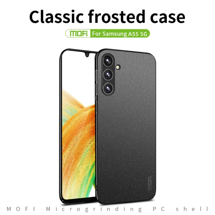 For Samsung Galaxy A55 5G MOFI Fandun Series Frosted PC Ultra-thin All-inclusive Phone Case(Black) - Galaxy Phone Cases by MOFI | Online Shopping South Africa | PMC TechLife