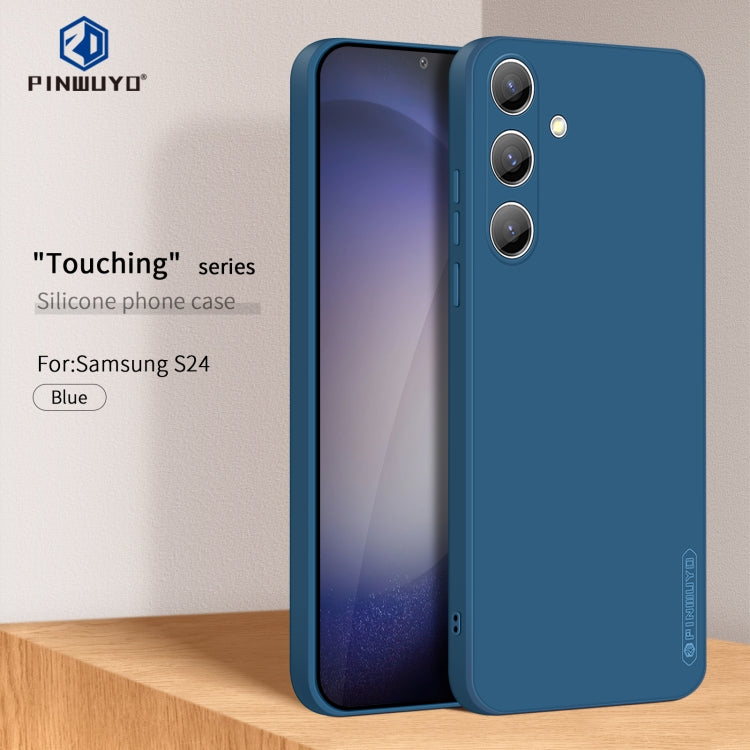 For Samsung Galaxy S24 5G PINWUYO Sense Series Liquid Silicone TPU Phone Case(Blue) - free shipping - PMC Jewellery - Order now!