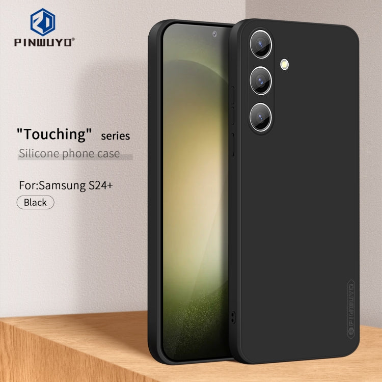 For Samsung Galaxy S24+ 5G PINWUYO Sense Series Liquid Silicone TPU Phone Case(Black) - free shipping - PMC Jewellery - Order now!