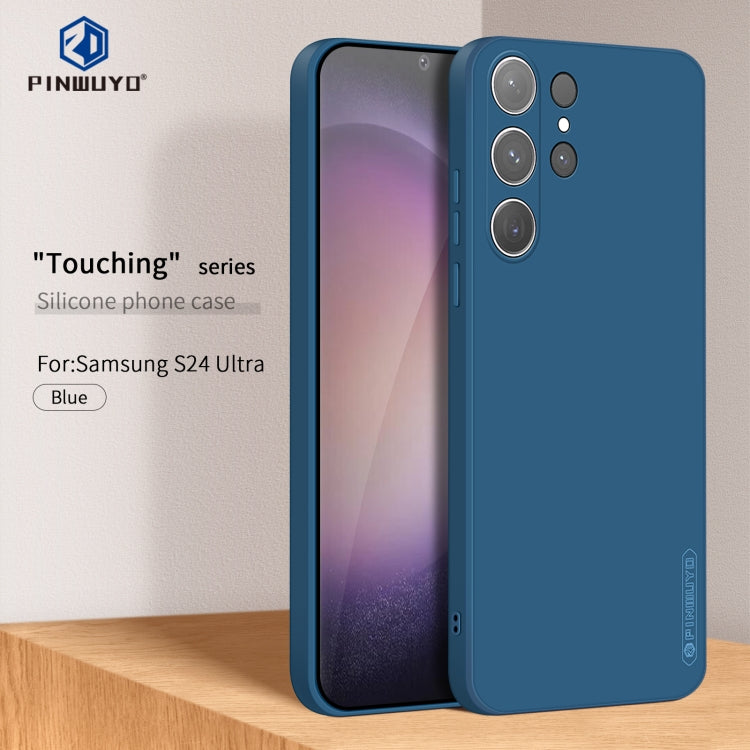 For Samsung Galaxy S24 Ultra 5G PINWUYO Sense Series Liquid Silicone TPU Phone Case(Blue) - free shipping - PMC Jewellery - Order now!