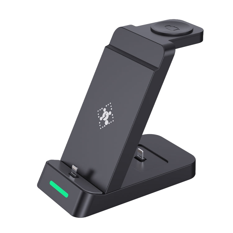 B20 18W 3 in 1 Wireless Charger Stand Charger Dock for iPhone Apple Watch Series(Black) - Wireless Charger by PMC TechLife | Online Shopping South Africa | PMC TechLife