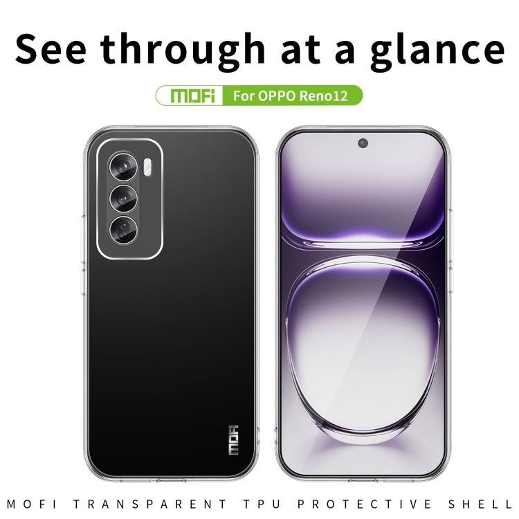 For OPPO Reno12 Global MOFI Ming Series Transparent Ultra-thin TPU Phone Case(Transparent) - Reno12 Cases by MOFI | Online Shopping South Africa | PMC Jewellery | Buy Now Pay Later Mobicred