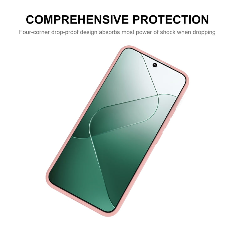 For Xiaomi 14 ENKAY Hat-Prince Liquid Silicone Shockproof Soft Phone Case(Light Green) - 14 Cases by ENKAY | Online Shopping South Africa | PMC Jewellery | Buy Now Pay Later Mobicred