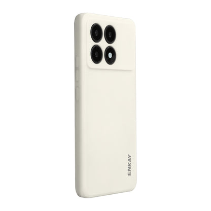 For Xiaomi Poco F6 Pro / Redmi K70 ENKAY Hat-Prince Liquid Silicone Shockproof Soft Phone Case(Beige) - K70 Cases by ENKAY | Online Shopping South Africa | PMC Jewellery | Buy Now Pay Later Mobicred