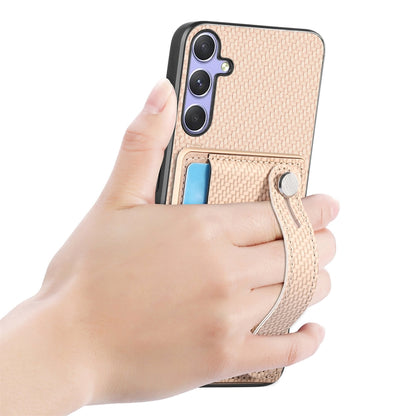 For Samsung Galaxy S25 5G Wristband Kickstand Wallet Back Phone Case with Tool Knife(Khaki) - Galaxy S25 5G Cases by PMC Jewellery | Online Shopping South Africa | PMC Jewellery | Buy Now Pay Later Mobicred