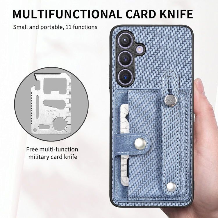 For Samsung Galaxy S25 Ultra 5G Wristband Kickstand Wallet Back Phone Case with Tool Knife(Black) - Galaxy S25 Ultra 5G Cases by PMC Jewellery | Online Shopping South Africa | PMC Jewellery | Buy Now Pay Later Mobicred