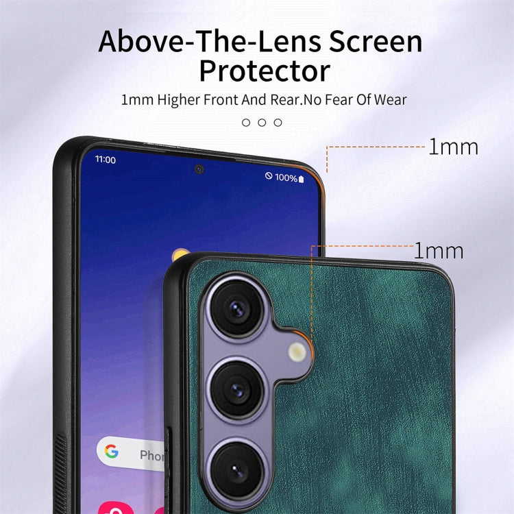 For Samsung Galaxy S25 5G Retro Skin-feel Ring Card Wallet Phone Case(Green) - Galaxy S25 5G Cases by PMC TechLife | Online Shopping South Africa | PMC TechLife | Buy Now Pay Later Mobicred