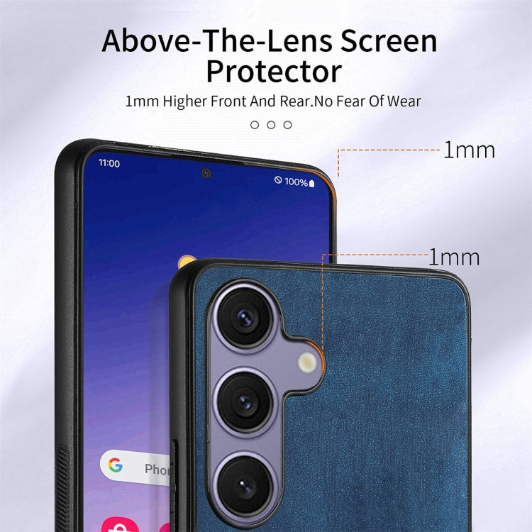 For Samsung Galaxy S25 Ultra 5G Retro Skin-feel Ring Card Wallet Phone Case(Blue) - Galaxy S25 Ultra 5G Cases by PMC TechLife | Online Shopping South Africa | PMC TechLife | Buy Now Pay Later Mobicred