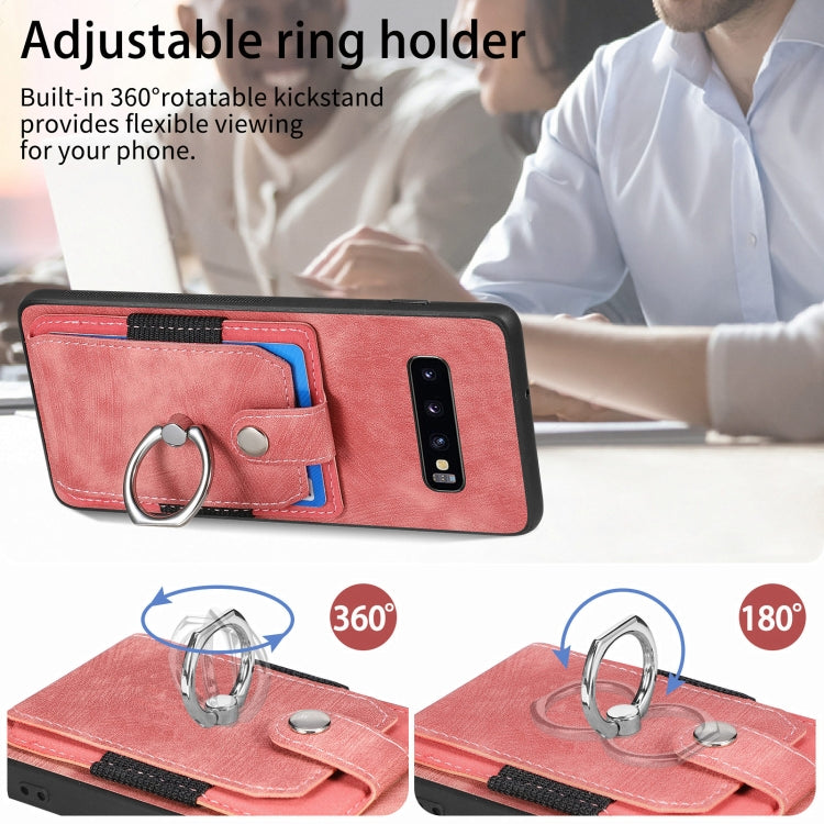 For Samsung Galaxy S25 5G Retro Skin-feel Ring Card Wallet Phone Case(Green) - Galaxy S25 5G Cases by PMC TechLife | Online Shopping South Africa | PMC TechLife | Buy Now Pay Later Mobicred