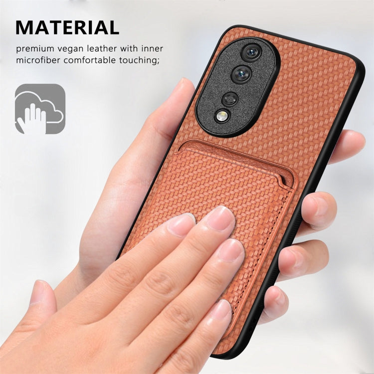 For Honor 80 Pro Carbon Fiber Leather Card Magsafe Phone Case(Khaki) - free shipping - PMC TechLife - Order now!