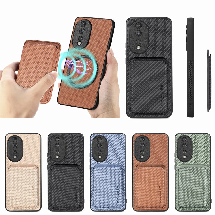 For Honor 80 Pro Carbon Fiber Leather Card Magsafe Phone Case(Brown) - free shipping - PMC TechLife - Order now!
