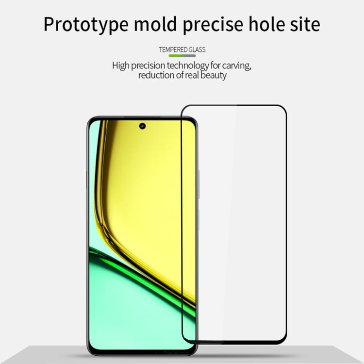 For Realme C67 5G PINWUYO 9H 2.5D Full Screen Tempered Glass Film(Black) - C67 Tempered Glass by PINWUYO | Online Shopping South Africa | PMC Jewellery | Buy Now Pay Later Mobicred