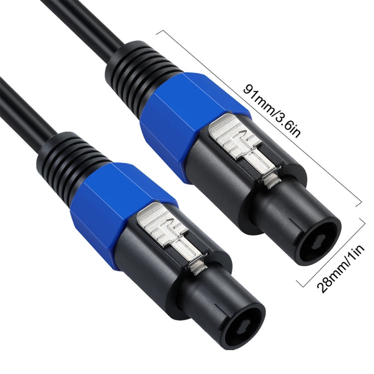 JUNSUNMAY Speakon Male to Speakon Male Audio Speaker Adapter Cable with Snap Lock, Length:6FT - Microphone Audio Cable & Connector by JUNSUNMAY | Online Shopping South Africa | PMC Jewellery | Buy Now Pay Later Mobicred