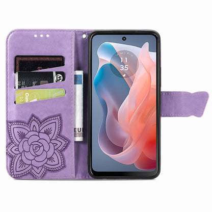 For Motorola Moto G  Play  2024 Butterfly Love Flower Embossed Leather Phone Case(Light Purple) - Motorola Cases by PMC Jewellery | Online Shopping South Africa | PMC Jewellery | Buy Now Pay Later Mobicred