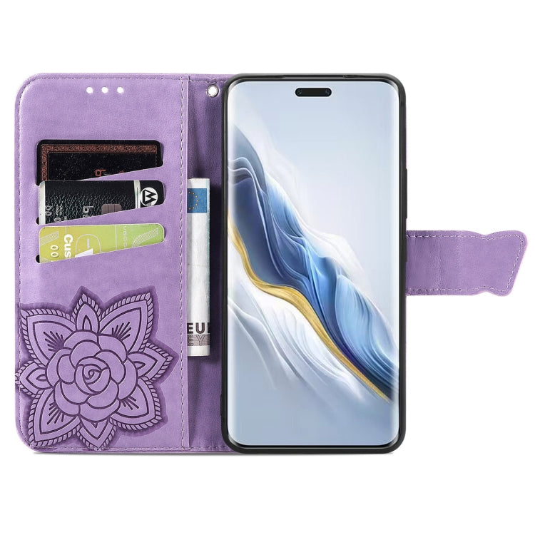 For Honor Magic6 Pro Butterfly Love Flower Embossed Leather Phone Case(Light Purple) - Honor Cases by PMC Jewellery | Online Shopping South Africa | PMC Jewellery | Buy Now Pay Later Mobicred