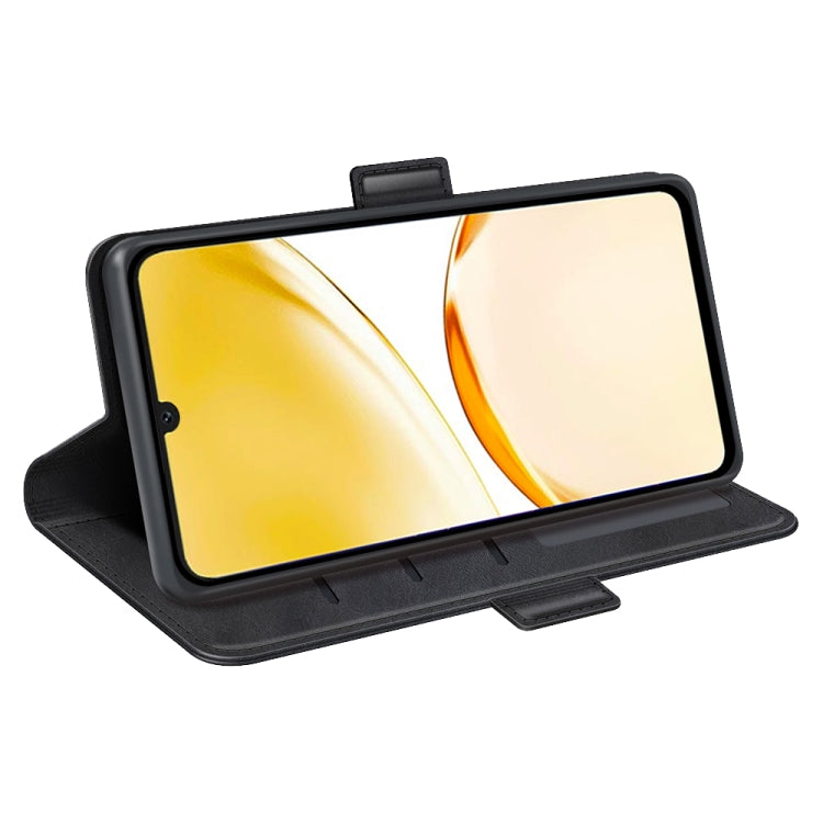 For Realme Narzo N53 / C53 Dual-side Magnetic Buckle Horizontal Flip Leather Phone Case(Black) - free shipping - PMC TechLife - Order now!