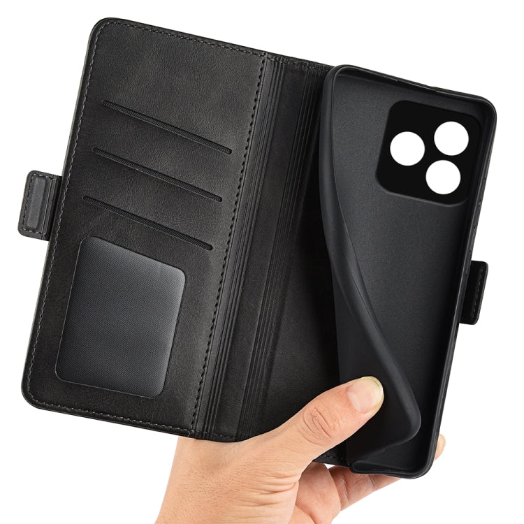 For Realme Narzo N53 / C53 Dual-side Magnetic Buckle Horizontal Flip Leather Phone Case(Black) - free shipping - PMC TechLife - Order now!