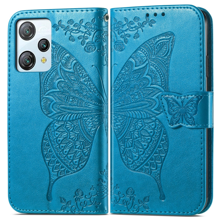 For Blackview A53 Butterfly Love Flower Embossed Leather Phone Case(Blue) - More Brand by PMC Jewellery | Online Shopping South Africa | PMC Jewellery | Buy Now Pay Later Mobicred