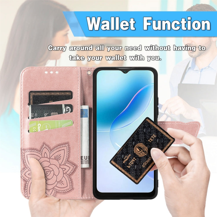 For Blackview A53 Butterfly Love Flower Embossed Leather Phone Case(Lavender) - More Brand by PMC TechLife | Online Shopping South Africa | PMC TechLife | Buy Now Pay Later Mobicred