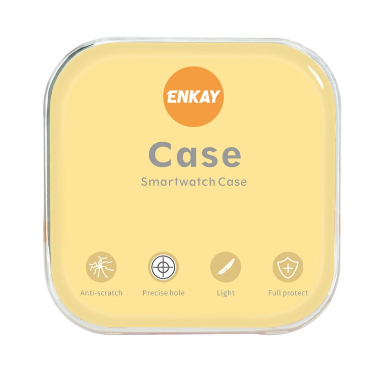 For Garmin Forerunner 965 ENKAY Hat-Prince Transparent TPU Frame Drop Protection Case(Orange) - Watch Cases by ENKAY | Online Shopping South Africa | PMC Jewellery | Buy Now Pay Later Mobicred