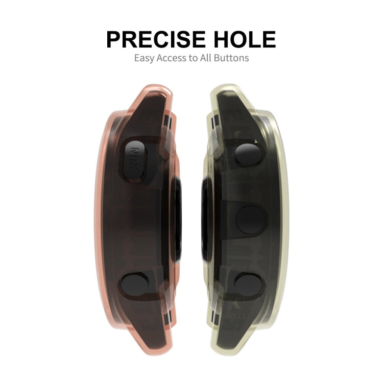 For Garmin Forerunner 265S ENKAY Hat-Prince Transparent TPU Frame Drop Protection Case(Transparent) - Watch Cases by ENKAY | Online Shopping South Africa | PMC TechLife | Buy Now Pay Later Mobicred