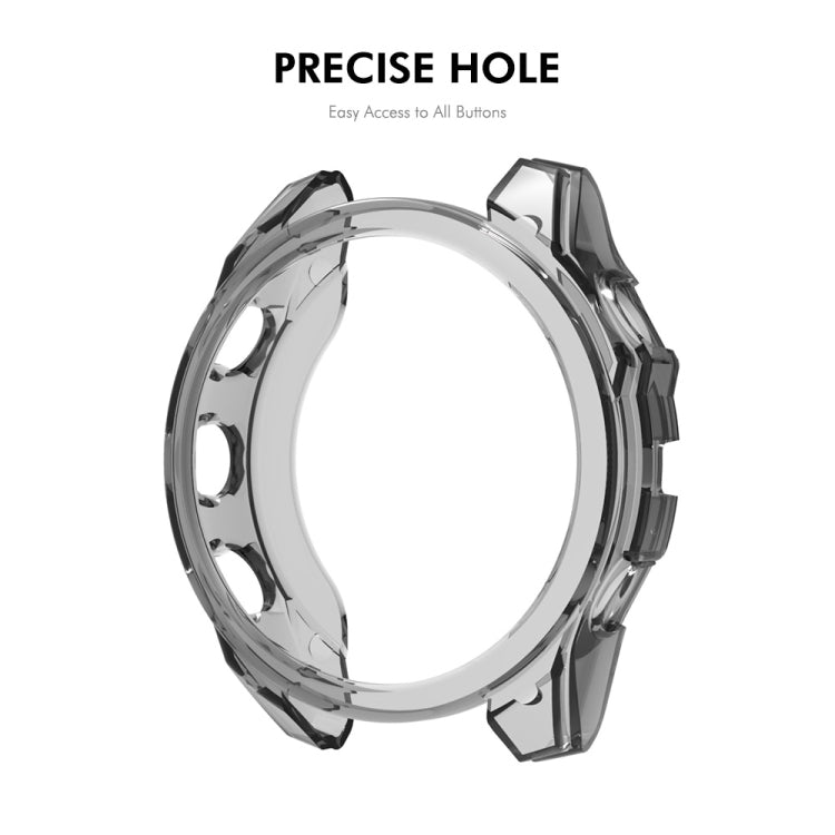 For Garmin Fenix 8 AMOLED / MIP 47mm ENKAY Hat-Prince Transparent TPU Frame Drop Protection Case(Blue) - free shipping - PMc TechLife - Order now!
