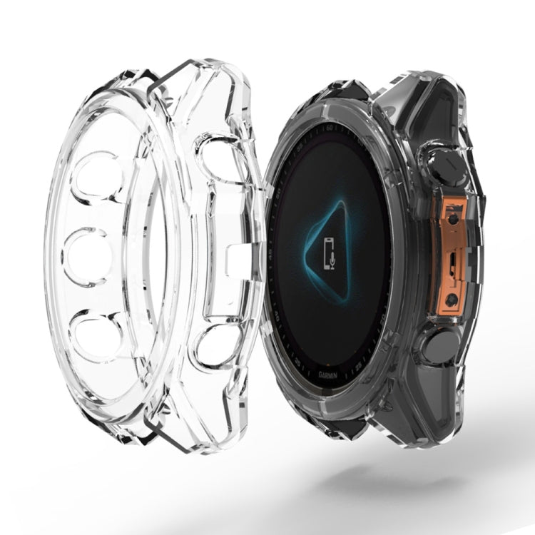 For Garmin Fenix 8 AMOLED / MIP 47mm ENKAY Hat-Prince Transparent TPU Frame Drop Protection Case(Transparent) - free shipping - PMc TechLife - Order now!