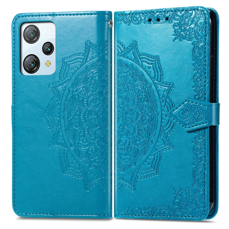For Blackview A53 Mandala Flower Embossed Leather Phone Case(Blue) - More Brand by PMC Jewellery | Online Shopping South Africa | PMC Jewellery | Buy Now Pay Later Mobicred