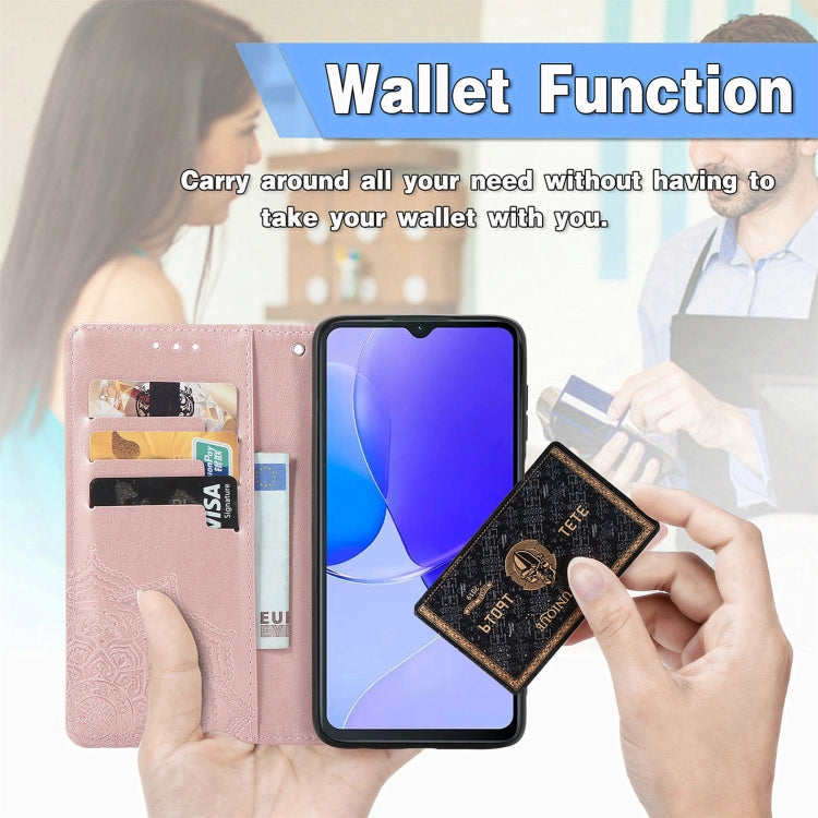 For Huawei Pura 70 Mandala Flower Embossed Leather Phone Case(Purple) - Huawei Cases by PMC Jewellery | Online Shopping South Africa | PMC Jewellery | Buy Now Pay Later Mobicred