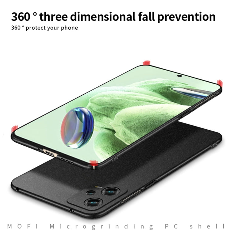 For Xiaomi Redmi Note 12 Global MOFI Fandun Series Frosted PC Ultra-thin All-inclusive Phone Case(Red) - Note 12 Pro Cases by MOFI | Online Shopping South Africa | PMC TechLife
