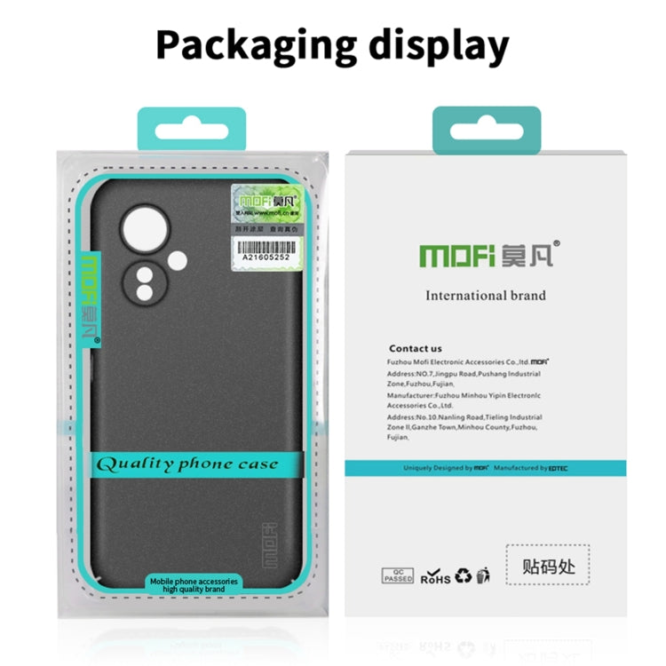 For Xiaomi Redmi Note 12 Global MOFI Fandun Series Frosted PC Ultra-thin All-inclusive Phone Case(Blue) - Note 12 Pro Cases by MOFI | Online Shopping South Africa | PMC Jewellery