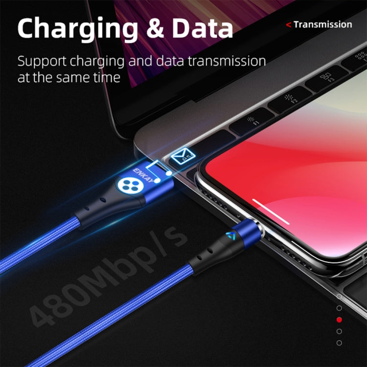 ENKAY 2 in 1 3A USB to 8 Pin + Type-C Magnetic Fast Charging Data Cable, Length:1m(Red) - free shipping - PMC Jewellery - Order now!